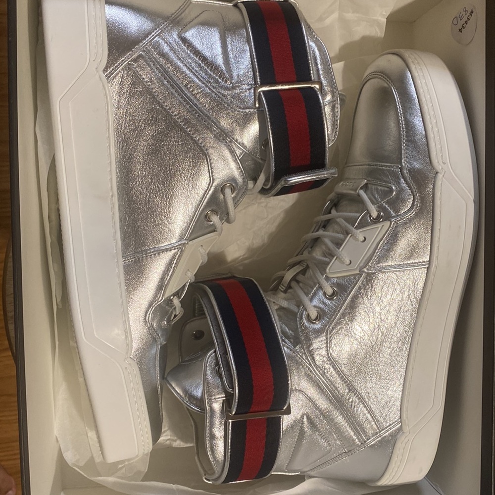 Gucci Metallic High Top Sneaker NWOT